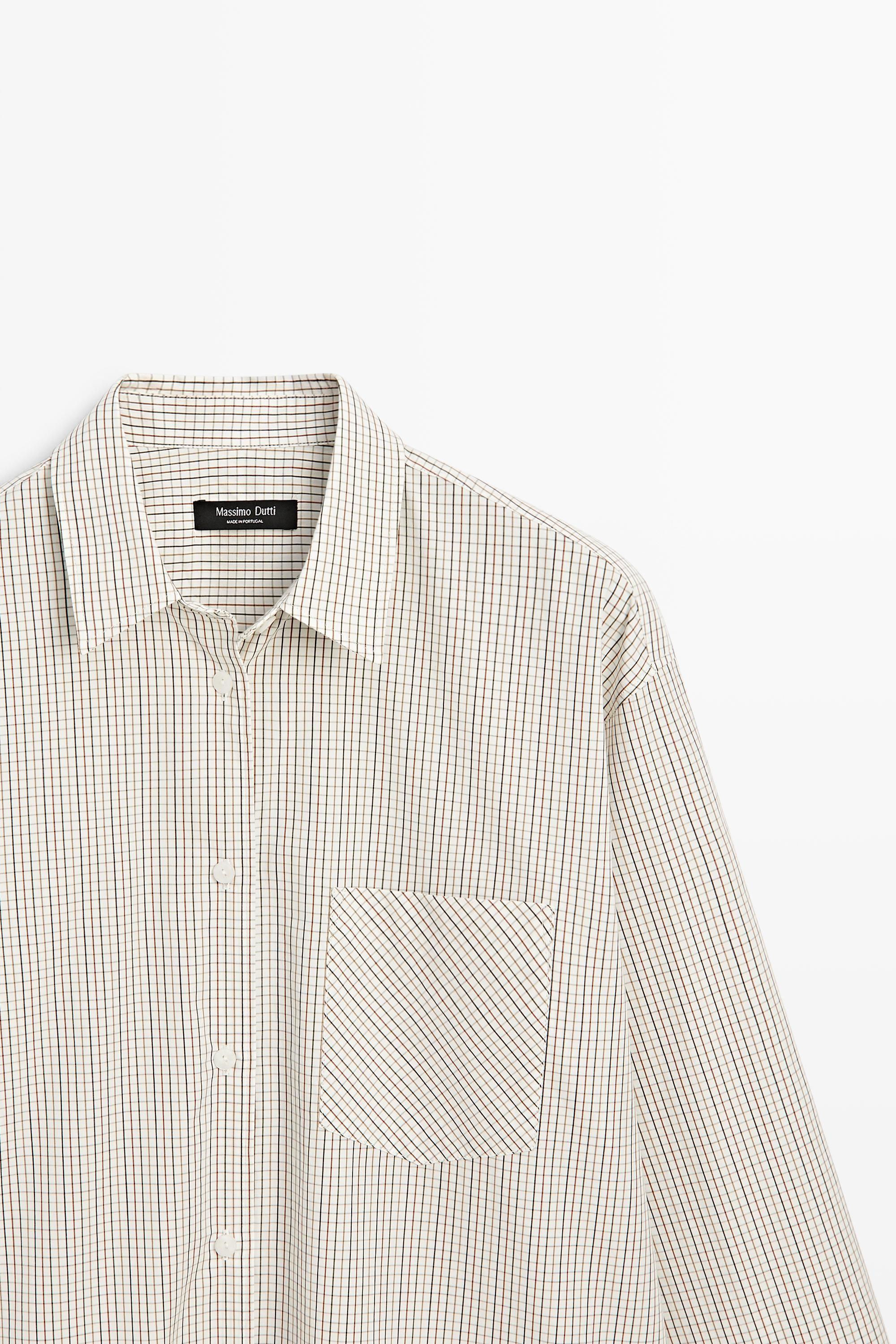 Chemise à carreaux 100 % coton